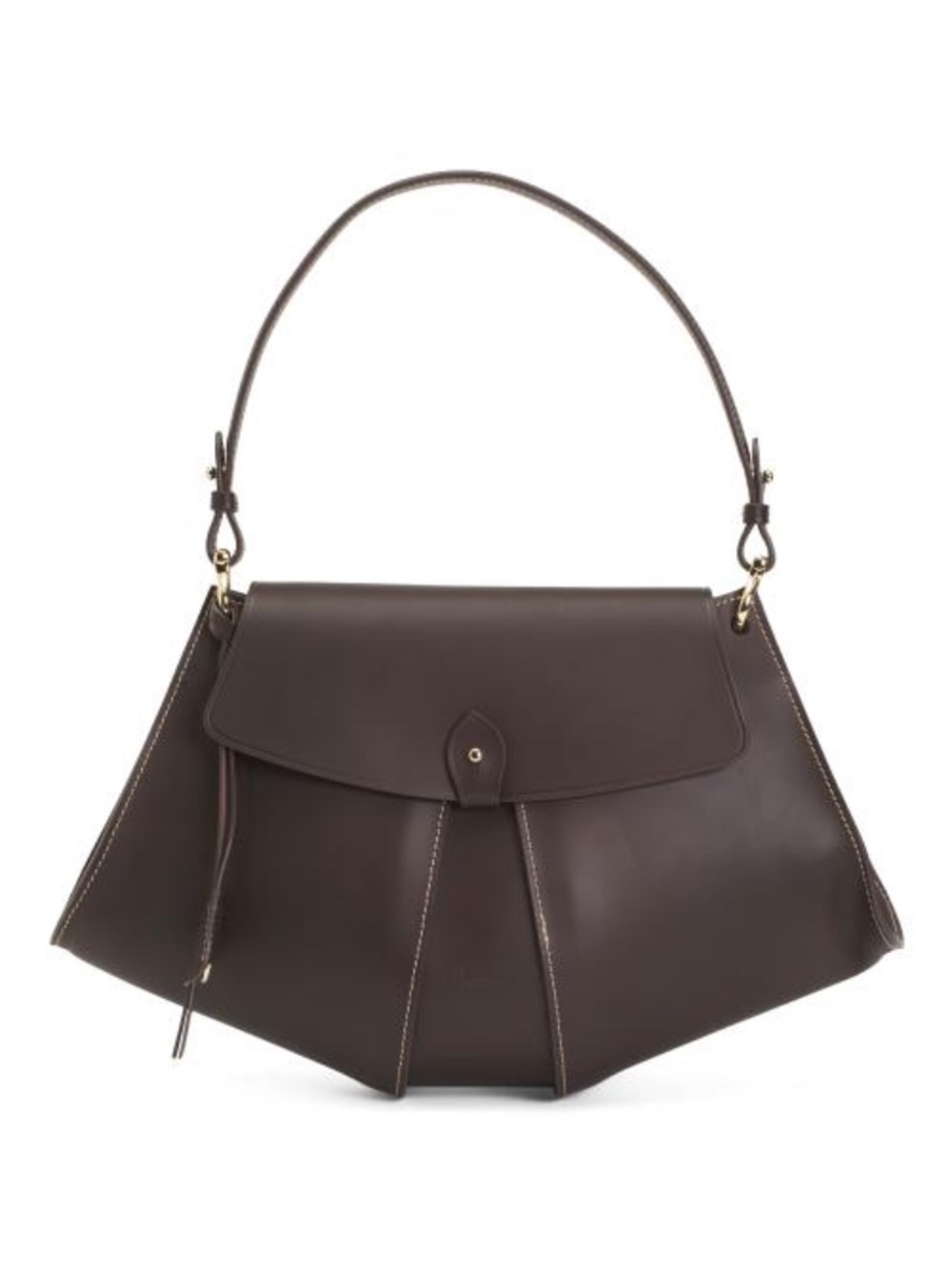 BOLDRINI made in italy leather ribot satchel